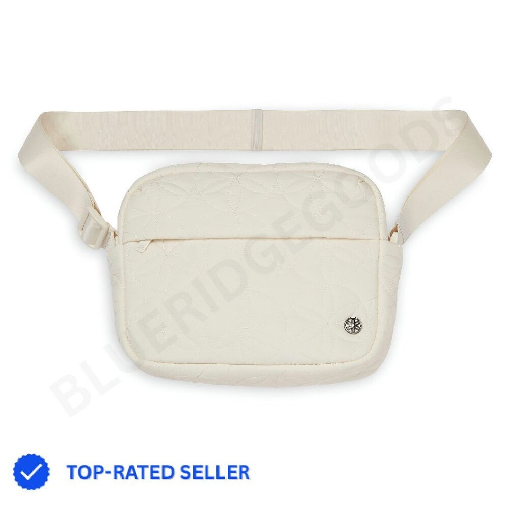 Quilted Crossbody Bag Minimal Chic Nylon Adjustable Strap Multiple Pockets